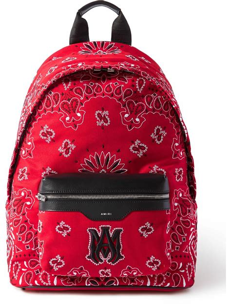 Embroidered canvas backpack 